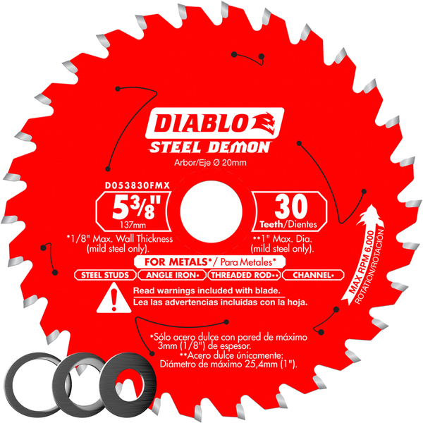 Diablo STL DMN BLD 5-3/8""X30T D053830FMX